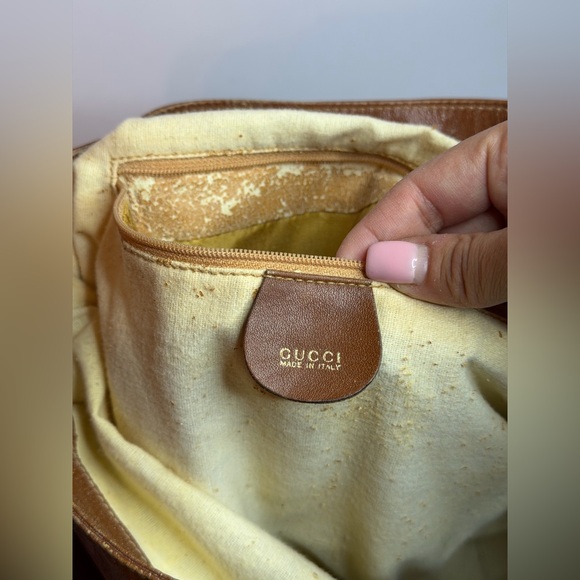 Vintage Gucci Bamboo Top Handle Hobo Shoulder Bag - Picture 13 of 15